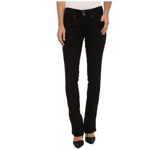 Seven7 Women's Classic Black Straight Leg Jeans